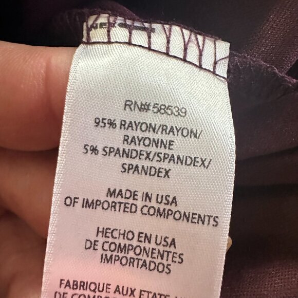 Kut from the Kloth  Stitchfix Mollee Knit Dress size 4  purple plum draped lined - Picture 6 of 6